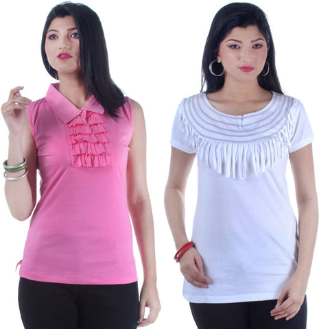 TSG Breeze Casual Sleeveless, Short Sleeve Solid Women's Top