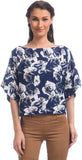 Uptownie Lite Party Short Sleeve Floral Print Women's Top