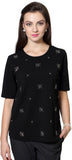 Van Heusen Casual Short Sleeve Embellished Women's Top