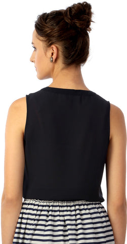 Van Heusen Casual Sleeveless Solid Women's Top