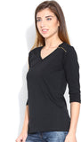 Happy Hippie Casual Full Sleeve Solid Women's Top