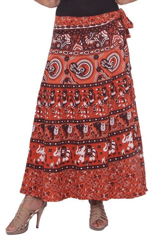 Amber Animal Print Women's Wrap Around Skirt
