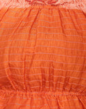 Reevolution Casual Short Sleeve Striped Women's Orange Top