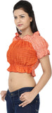 Reevolution Casual Short Sleeve Striped Women's Orange Top