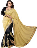 Khwaab Enterprise Self Design Fashion Chiffon, Satin Sari