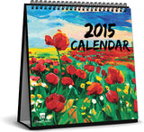 ShopMantra Flower Paintings 2015 Desk Calendar