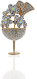 Anuradha Art Silver Polished Brooch
