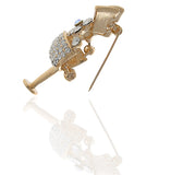 Anuradha Art Silver Polished Brooch