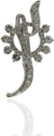 Anuradha Art Silver Polished Brooch