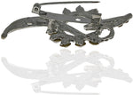 Anuradha Art Silver Polished Brooch
