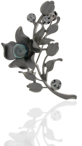 Anuradha Art Silver Polished Brooch