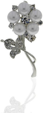 Anuradha Art Silver Polished Brooch