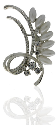 Anuradha Art Silver Polished Brooch