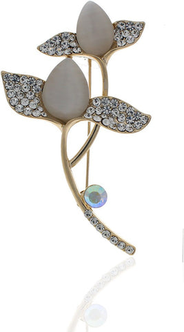 Anuradha Art Silver Polished Brooch