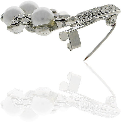 Anuradha Art Silver Polished Brooch