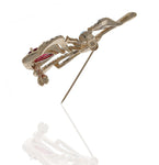Anuradha Art Silver Polished Brooch