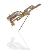 Anuradha Art Silver Polished Brooch