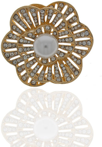 Anuradha Art Silver Polished Brooch