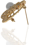 Anuradha Art Silver Polished Brooch