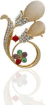 Anuradha Art Silver Polished Brooch