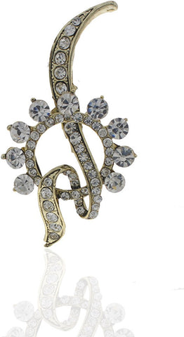 Anuradha Art Silver Polished Brooch