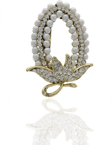 Anuradha Art Silver Polished Brooch