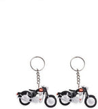 Ezone Set Of 2 Black ROYALENFIELD bike Keychain Carabiner