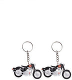 Ezone Set Of 2 Black ROYALENFIELD bike Keychain Carabiner