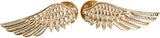 SENECIO 'S 1Pair Partywear Punk Feather Angel Wings Style Best Gift Collar Pin Gold Plated Unisex Brooch