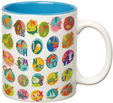 Prithish Alphabets With Illustrations Double Color Ceramic Mug