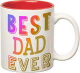 Prithish Best Dad Ever Rainbow Effect Double Color Ceramic Mug