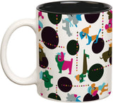 Prithish Cartoon Design Double Color Ceramic Mug