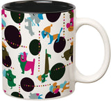 Prithish Cartoon Design Double Color Ceramic Mug