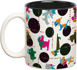 Prithish Cartoon Design Double Color Ceramic Mug