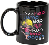 Prithish Hop Jump Skip Black Ceramic Mug