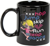 Prithish Hop Jump Skip Black Ceramic Mug