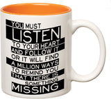 Prithish Listen To Your Heart Double Color Ceramic Mug