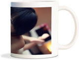 Rockmantra Cute Beautiful Girl Playing With Her Hair Ceramic Mug