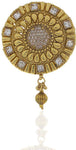 Anuradha Art Antique Golden Polished Brooch