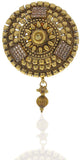 Anuradha Art Antique Golden Polished Brooch