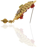 Anuradha Art Antique Golden Polished Brooch