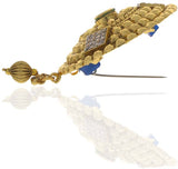 Anuradha Art Antique Golden Polished Brooch