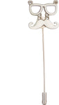 Avaron Projekt Spectacles And Moustache Brooch