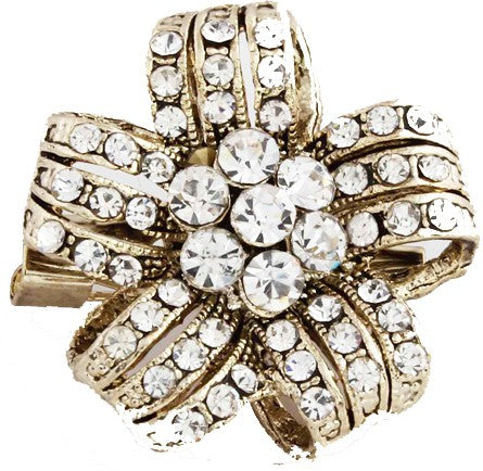 Variation Diamond Flowers Brooch