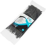 Tycab 10 inch Black (250 mm x 3.6 mm) - 1 Pack of 100 Nylon Standard Cable Tie
