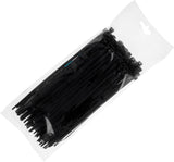 Tycab 10 inch Black (250 mm x 3.6 mm) - 1 Pack of 100 Nylon Standard Cable Tie