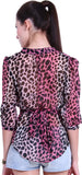 Thegudlook Women's Animal Print Casual Shirt