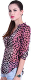 Thegudlook Women's Animal Print Casual Shirt