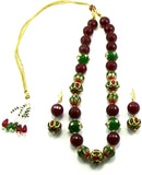 Pearl Paradise Pearl Paradise 'Kundan necklace'. Brass Jewel Set
