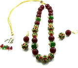 Pearl Paradise Pearl Paradise 'Kundan necklace'. Brass Jewel Set